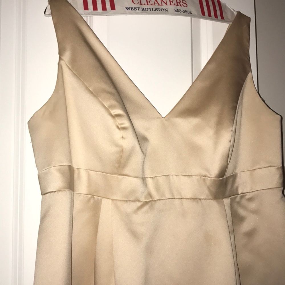 Champagne maternity wedding dress